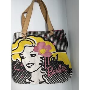 Vintage Barbie Pop Art Graphic Print Tote Beach Shopping Canva Bag